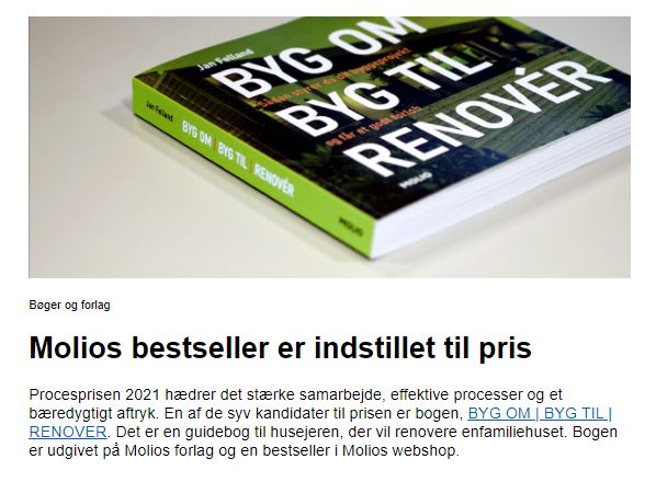 Trykt bog: BYG OM BYG TIL RENOVÉR (300 sider)