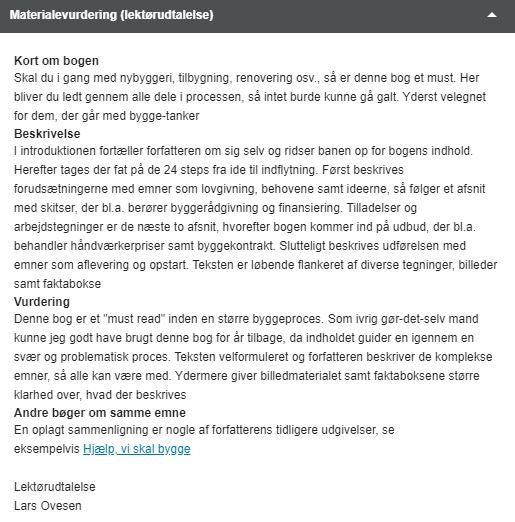 Trykt bog: BYG OM BYG TIL RENOVÉR (300 sider)