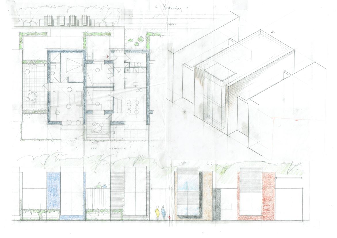 E-bog: FRA TEGNEBORDET - 30+ års håndtegninger fra arkitekt og konstruktør Jan Felland