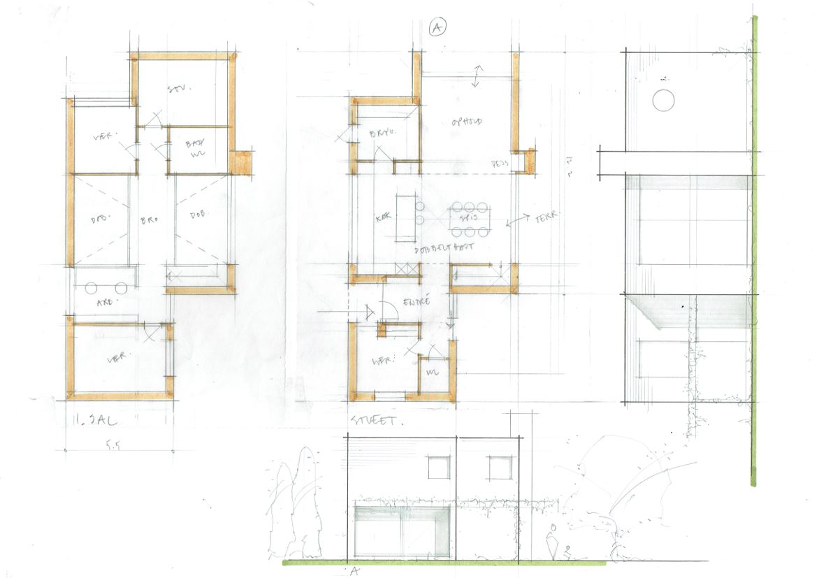 E-bog: FRA TEGNEBORDET - 30+ års håndtegninger fra arkitekt og konstruktør Jan Felland