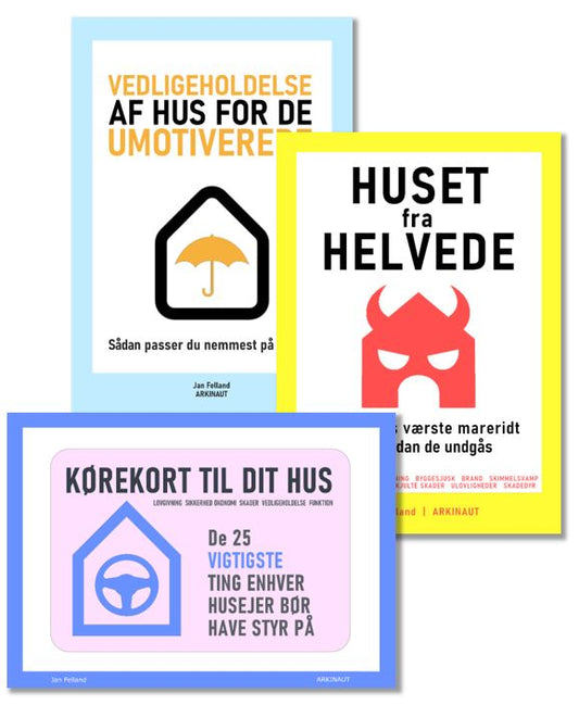 Husejer-pakken: 3 bøger, SPAR 50,- KR.