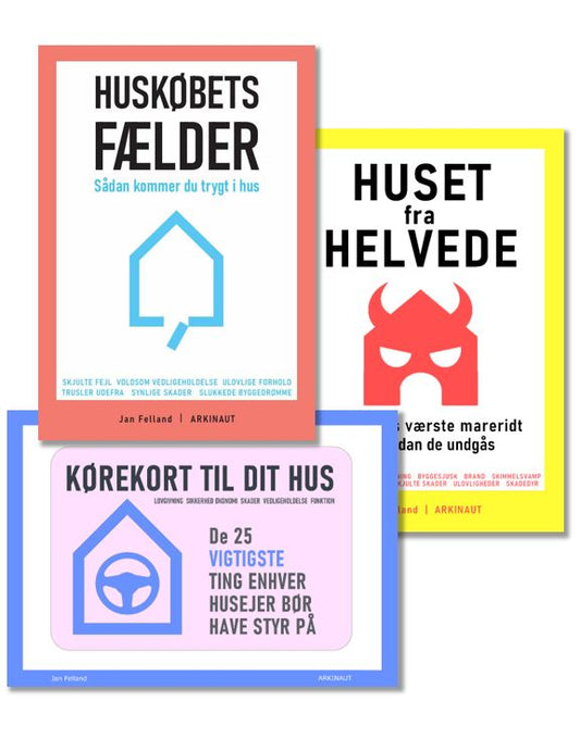 Huskøber-pakken: 3 bøger, SPAR 50,- KR.