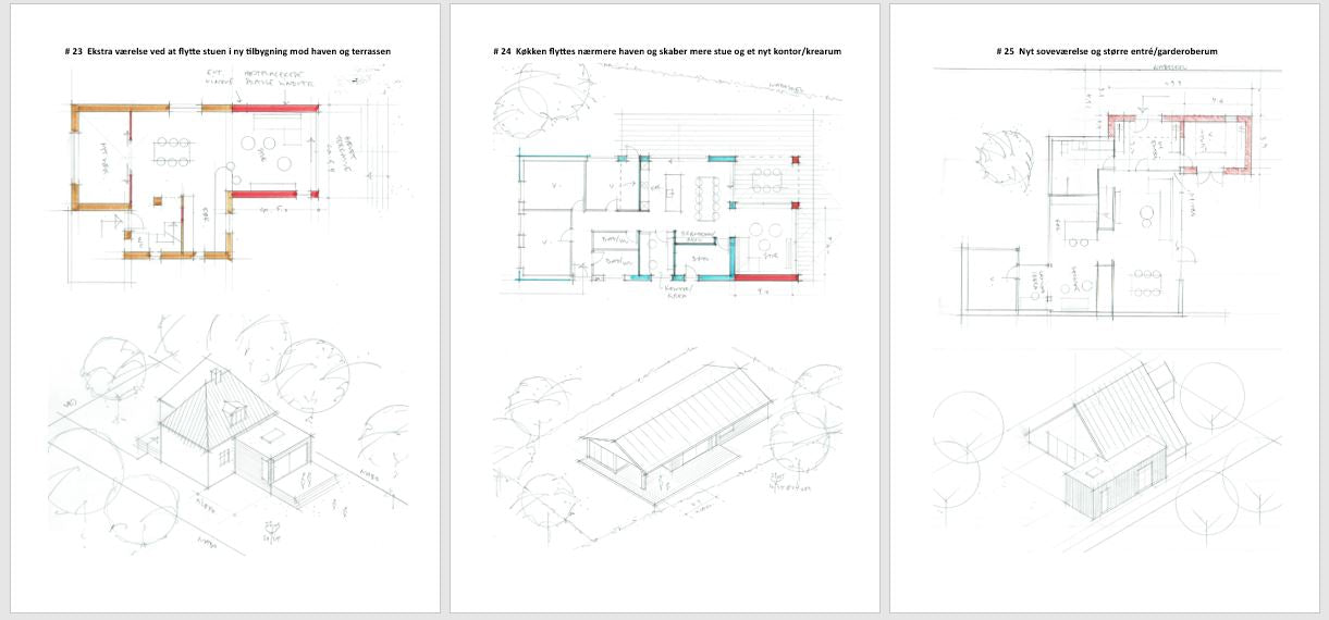 E-bog: 50 TILBYGNINGER - Planer Skitser Idéer Inspiration - VOL I
